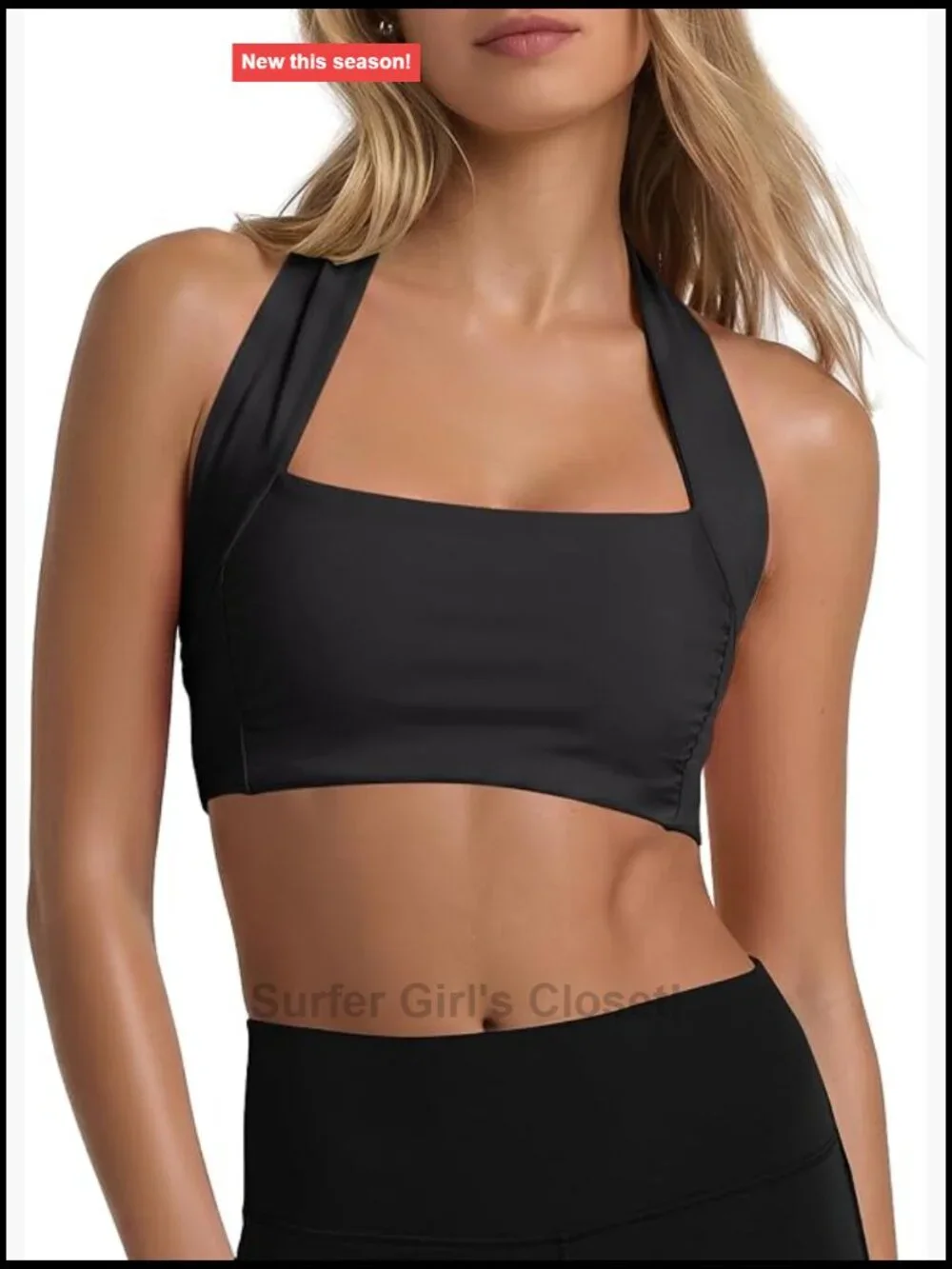 Halter Sports Bra Cropped Workout Top Medium Impact Pilates Bra Racerback Tank